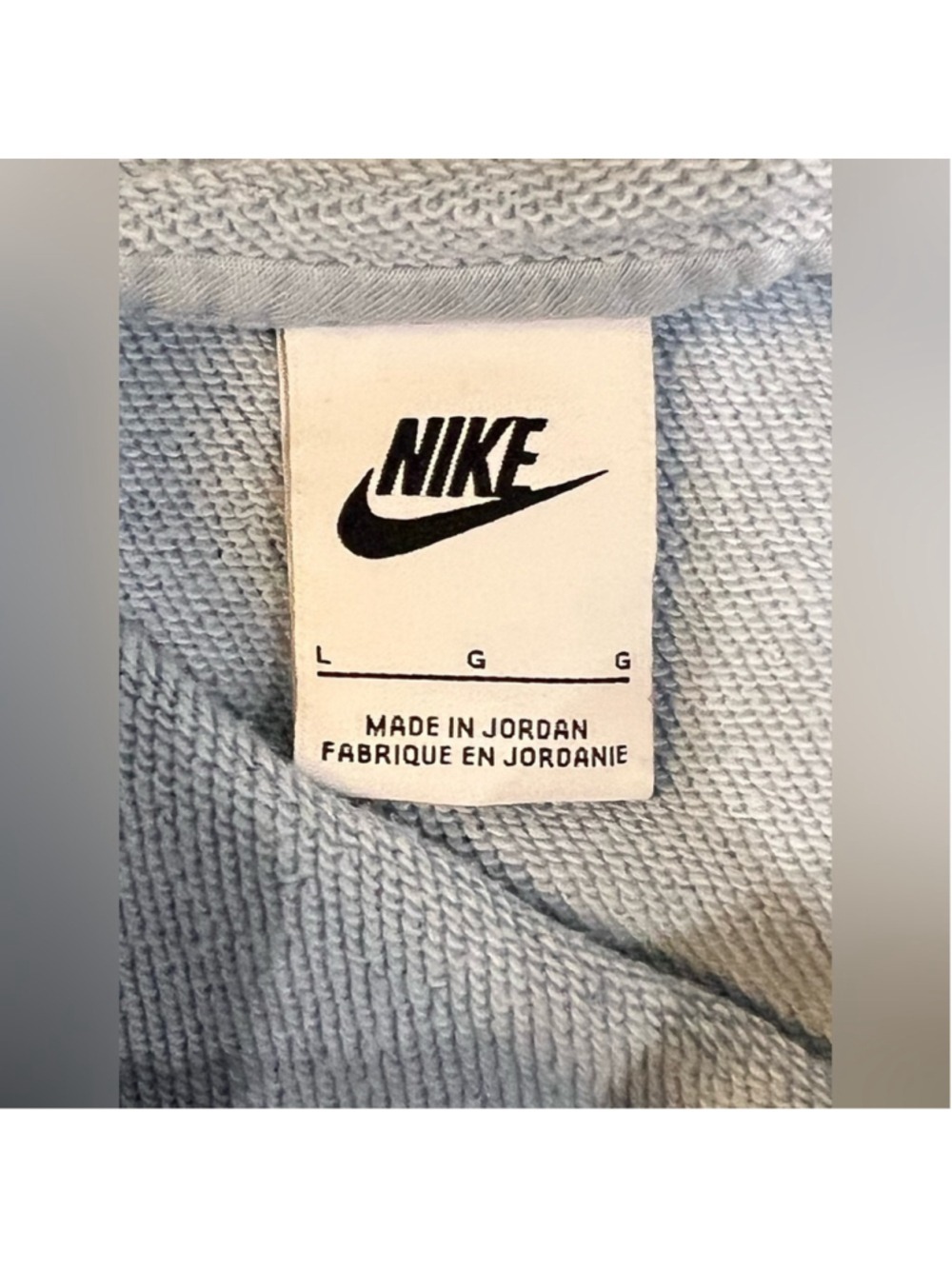 Nike Boys Beige Blue Splattered Hooded Sweatshirt Large - Picture 5 of 8
